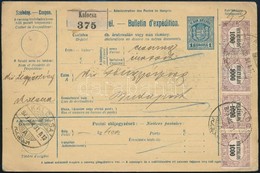 1923 Szelvényes Csomagszállító 4 Db Hármaslyukasztású Hivatalos Bélyeggel Bérmentesíve / Parcel Card 'KALOCSA' - Budapes - Sonstige & Ohne Zuordnung