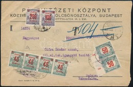 1924 Hivatalból Portóköteles Helyi Levél 560K Vegyes Portóval / Official Local Cover, Postage Payable By Addresse With 5 - Other & Unclassified