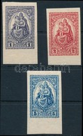 ** 1926 Keskeny Madonna ívszéli Vágott Sor (100.000) / Mi 427-429 Imperforate Set - Autres & Non Classés