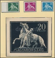 1931 Cziglényi Ádám A Hortobágy Kiadáshoz Készült Eredeti Bélyegterve és 3 Klf Nyomata, Kiadásra Nem Kerültek! / Origina - Sonstige & Ohne Zuordnung