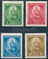 ** 1932 Nagy Madonna Sor (70.000) / Mi 484-487 (1P Körömnyom / Crease, 2P Ceruzás Szignó / Signed With Pencil) - Other & Unclassified