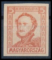 ** 1932 Arcképek Sor 5f Bélyegterve (Széchenyi) / 5f Proof (betapadás / Gum Disturbance) - Autres & Non Classés