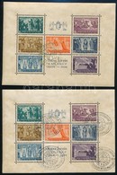 O 1938 4 Db Szent István Blokk Klf Bélyegzésekkel, Az Egyik Arany / 4 X Mi Block 4 With Different Cancellations - Sonstige & Ohne Zuordnung