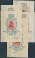 ** O 1939 3 Db Bethlen Blokkpár, Egy Pecsételt 2 Postatiszta (30.000) / 3 X Mi 5-6 Block Pair - Autres & Non Classés