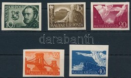 ** 1941 Gróf Széchenyi István Vágott Sor (60.000) / Mi 660-664 Imperforate Set - Sonstige & Ohne Zuordnung