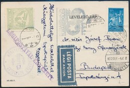 1932 Légi Justice For Hungary Levelezőlap Stella Di Savoya Levélzáróval és Alkalmi Bélyegzéssel / Airmail Postcard With  - Altri & Non Classificati