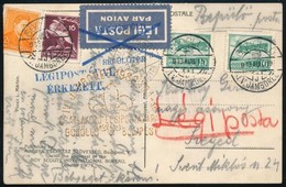 1933 Cserkészlap Légi Lapként Feladva / Airmail Scouts Postcard 'GÖDÖLLŐ / IV. JAMBOREE' + 'IV. JAMBOREE CSATLAKOZÓ LÉGI - Sonstige & Ohne Zuordnung
