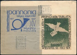 1937/2cb + 3b Emlékív és Vásár Sor A Bélyeggyűjtők Lapja Alkalmi Levelezőlapján / Souvenir Sheets And Mi 543-548 On Post - Sonstige & Ohne Zuordnung