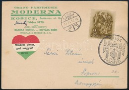 1938 Levelezőlap Sopronba, KASSA VISSZATÉRT Bélyegzéssel és Alkalmi Levélzáróval / Postcard With Special Cancellation An - Sonstige & Ohne Zuordnung