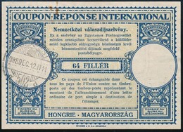 1938 Nemzetközi Válaszdíjszelvény 64f árjelzéssel, / International Reply Coupon (kis Rozsdafolt / Stain) - Sonstige & Ohne Zuordnung