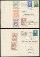 1939 2 Db Levelezőlap Soproni Tábori Küldöncjárat Bélyegekkel, és NICK Postaügynökségi Bélyegzéssel / 2 Postcards With S - Autres & Non Classés