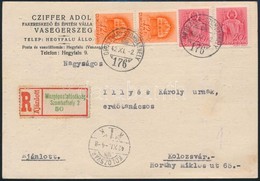 1942 Ajánlott Levelezőlap Mozgóposta Főnökség Ragjeggyel és OROSZVÁR-SZOMBATHELY Mozgóposta Bélyegzéssel / Registered Po - Andere & Zonder Classificatie