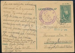 1940 Levelezőlap / Postcard 'MAGYAR-LENGYEL MENEKÜLTÜGYI BIZOTTSÁG TÁBORA LENTI' (hajtott / Folded) - Otros & Sin Clasificación