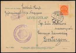 1943 Levelezőlap Magyarországi Lengyel Internálótáborból 12f Bérmentesítéssel / Postcard From Polish Internment Camp Fro - Autres & Non Classés