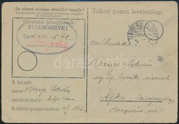 1945 Ritka Magánkiadású Tábori Posta Levelezőlap Kései Felhasználással / Rare Private Field Postcard With Late Use - Other & Unclassified