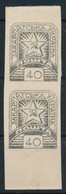 (*) Kárpát Ukrajna 1945 Mi 83 Szürke Próbanyomat Fogazatlan ívszéli Pár Gumi Nélküli Papíron / Proof Imperforate Margin  - Other & Unclassified