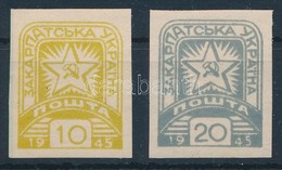 ** Kárpát-Ukrajna 1945 Mi 81-82 Vágott / Imperforate - Altri & Non Classificati