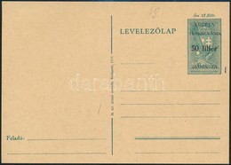 Marosvásárhely 1944 50f/18f Díjjegyes Levelezőlap, Használatlan / PS-card, Unused. Signed: Bodor - Autres & Non Classés
