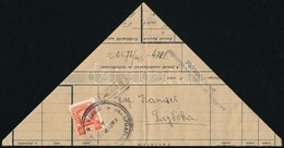 Kárpát Ukrajna 1945 Háromszögletűre Hajtott Levél 60f Bérmentesítéssel Ungvárról Hlubokára / Mi 84 On Triangular Cover - Autres & Non Classés