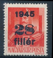 ** 1945 Kisegítő 28f/5f Hiányzó Alapnyomattal / Mi 784 Missing Blue Burelage. Certificate: Leitold - Other & Unclassified