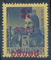 ** 1945 Kisegítő 3P/3f Fordított és Elcsúszott Felülnyomattal / Mi 805 With Inverted And Shifted Overprint. Certificate: - Sonstige & Ohne Zuordnung