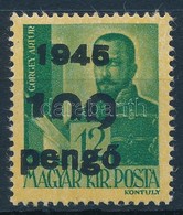 ** 1945 Kisegítő 100P / 12f Kitakarás Miatt Hiányos értékszámmal. Nagyon Ritka Különlegesség.  / Mi 819 Demaged Number.  - Sonstige & Ohne Zuordnung