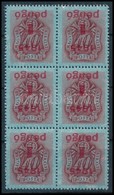 ** 1945 Kisegítő Portó 1P/40f 6-os Tömb Fordított Felülnyomással (216.000) / Postage Due Block Of 6 With Inverted Overpr - Altri & Non Classificati