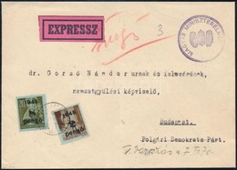 1945 (2. Díjszabás) Budapest Helyi Expressz Levél A Miniszterelnökségtől  / Local Express Cover From The PM Office - Autres & Non Classés