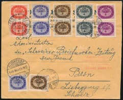 1946 (15. Díjszabás) Levél 32 Db Bélyeggel,  250.000P Túlbérmentesítéssel Bernbe.  / Cover With 32 Stamps Franking, Over - Sonstige & Ohne Zuordnung