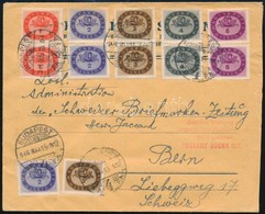 1946 (15. Díjszabás) Levél 32 Db Bélyeggel,  250.000P Túlbérmentesítéssel Bernbe.  / Cover With 32 Stamps Franking, Over - Other & Unclassified