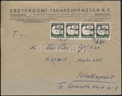 1946 (22. Díjszabás) Távolsági Levél Esztergomból Budapestre, Billiós 10 Billió P Négyescsíkkal Bérmentesítve, Első Napi - Other & Unclassified