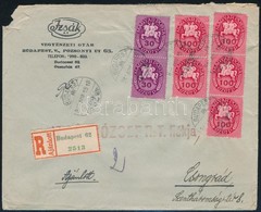 1946 Ajánlott Levél 7 Db Lovasfutár Bélyeggel / Registered Domestic Cover - Autres & Non Classés
