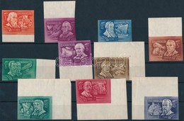 ** 1948 Feltalálók-felfedezők Vágott Sor, Javarészt ívszéli (22.000+) / Mi 1011-1020 Imperforate Set - Sonstige & Ohne Zuordnung