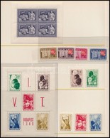 ** 1949 VIT Sor és Blokk + Bélyegnap Kisív + Szakszervezet Sor (17.500) / Mi 1041-1044, 1048-1052 Sets + Mi Block 16 + M - Otros & Sin Clasificación