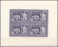 ** 1949 Bélyegnap Vágott Kisív (100.000) / Mi 1065 Imperforate Mini Sheet (saroktörés / Folded Corner) - Autres & Non Classés