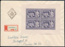 1949 Bélyegnap Kisív Ajánlott FDC-n / Mi 1065 Mini Sheet On Registered FDC - Altri & Non Classificati