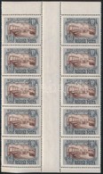 ** 1950 Bélyegmúzeum Sor ívközéprészes 10-es Tömbökben (100.000) / Mi 1086-1087 Gutter Blocks Of 10 - Altri & Non Classificati