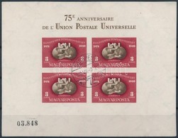 O 1950 UPU Vágott Blokk (140.000) / Mi 18 Imperforate Block - Sonstige & Ohne Zuordnung