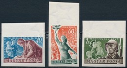 ** 1950 Béke ívszéli Vágott Sor (15.000) / Mi 1139-1141 Imperforate Margin Set - Autres & Non Classés