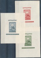 ** 1951 80 éves A Magyar Bélyeg Vágott Blokksor (120.000) / Mi 20-22 Imperforate Blockset - Autres & Non Classés