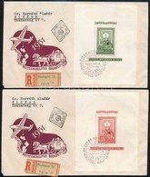 1951 80 éves A Magyar Bélyeg Blokksor 3 FDC-n (50.000) / Mi 20-22 Blockset On FDC's - Sonstige & Ohne Zuordnung