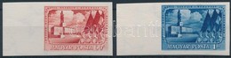 ** 1951 Sztálin ívszéli Vágott Sor / Mi 1216-1217 Imperforate Margin Stamps - Autres & Non Classés