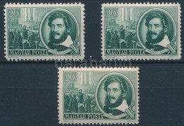 ** 1952 2 Db 1848-as Szabadságharcosok 20f 11 1/2 Ill. 12-es Vonalfogazással + Támpéldány Fésűs Fogazással / 2 X Mi 1224 - Autres & Non Classés