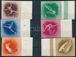 ** 1952 Olimpia ívszéli Vágott Sor / Mi 1247-1252 Imperforate Margin Set - Sonstige & Ohne Zuordnung