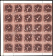 O 1952 Olimpia 30f Hajtott Teljes ív, Vízjel Nélkül (50.000) / Mi 1247 Complete Folded Sheet Without Watermark - Sonstige & Ohne Zuordnung