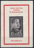 ** 1953 Sztálin Vágott Blokk (50.000) / Mi 23 Imperforate Block - Sonstige & Ohne Zuordnung