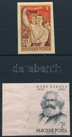 ** 1953 Május 1. Vágott Bélyeg és Karl Marx ívszéli Vágott Bélyeg (16.000) / Mi 1304-1305 Imperforate Stamps - Sonstige & Ohne Zuordnung