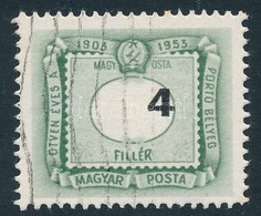 O 1953 50 éves A Magyar Portóbélyeg 4f Elcsúszott értékszámmal / Mi Postage Due 203 With Shifted Number - Sonstige & Ohne Zuordnung