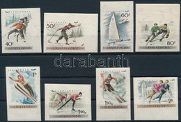 ** 1955 Téli Sport ívszéli Vágott Sor (12.000) / Mi 1409-1416 Imperforate Margin Set - Autres & Non Classés