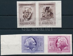 ** 1955-1956 Bélyegnap 28. és 29. Vágott Bélyegek (15.000) / Mi 1452 Zf + 1480-1481 Imperforate Stamps - Sonstige & Ohne Zuordnung